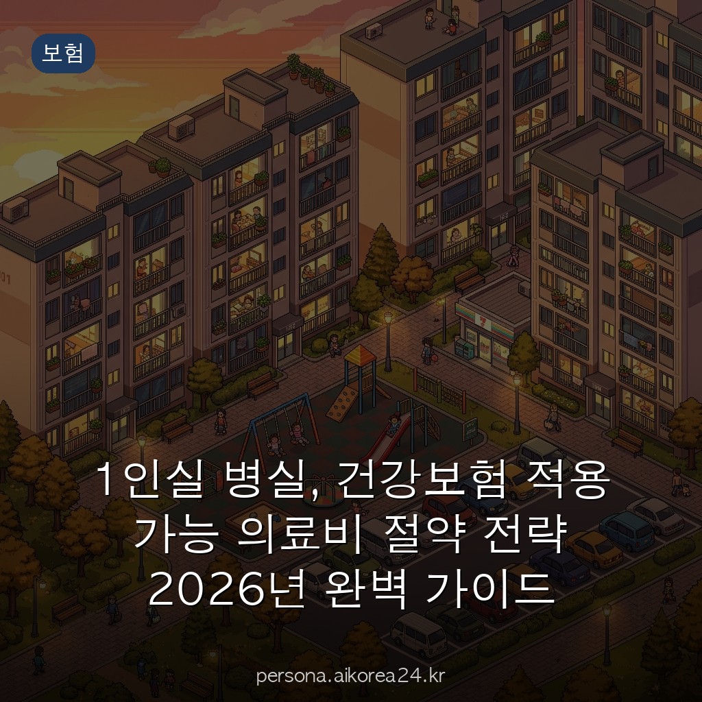 1인실 병실, 건강보험 적용 가능 의료비 절약 전략 2026년 완벽 가이드