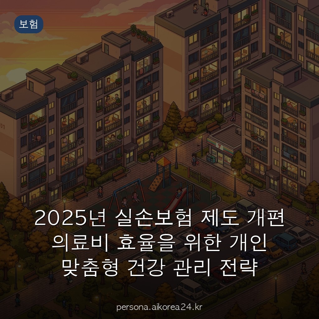 2025년 실손보험 제도 개편 의료비 효율을 위한 개인 맞춤형 건강 관리 전략