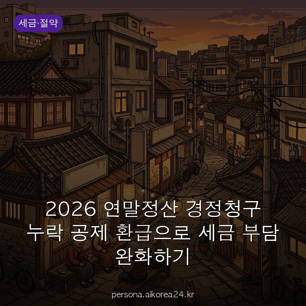 2026 연말정산 경정청구 누락 공제 환급으로 세금 부담 완화하기