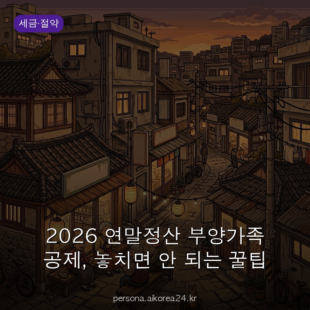 2026 연말정산 부양가족 공제, 놓치면 안 되는 꿀팁