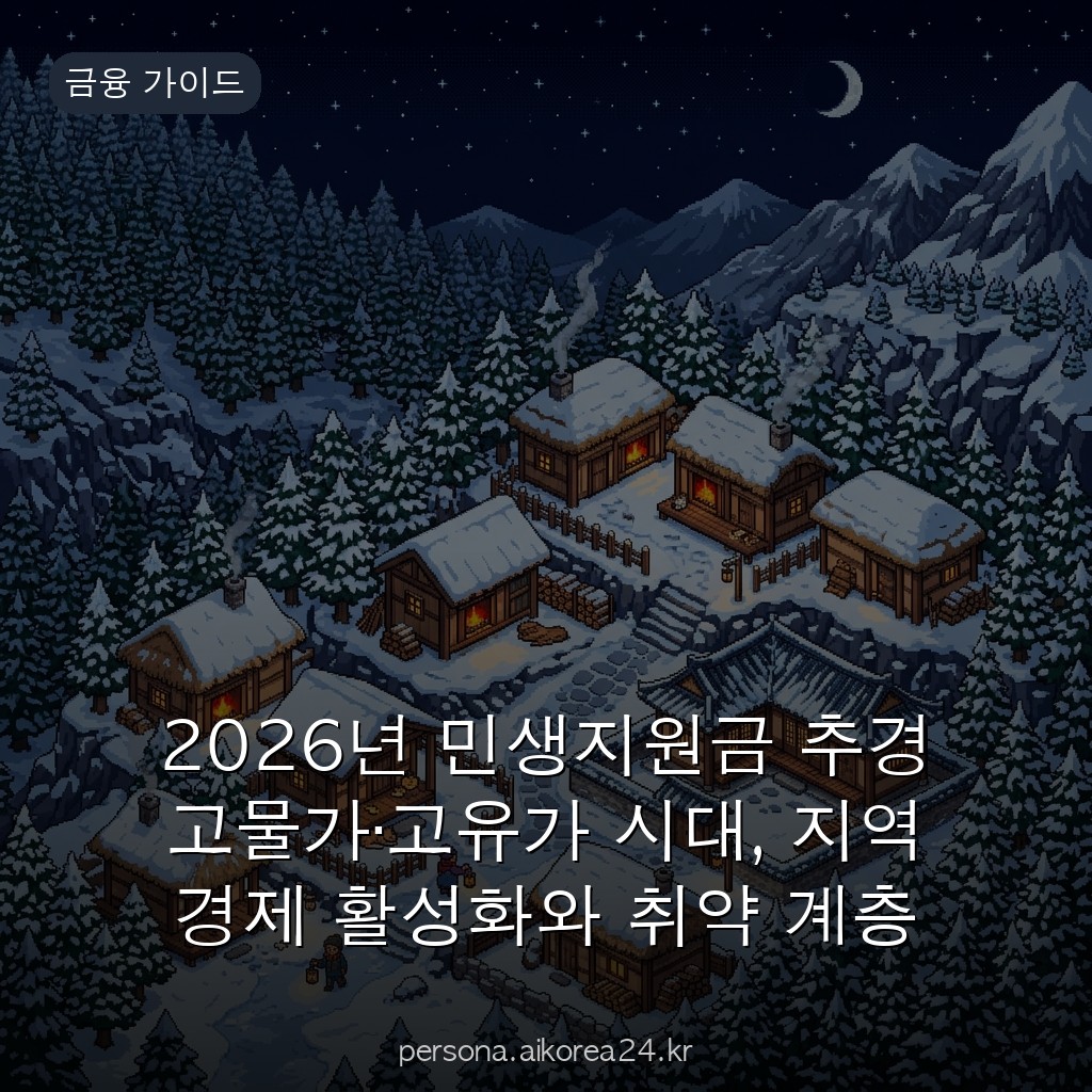 2026년 민생지원금 추경 고물가·고유가 시대, 지역 경제 활성화와 취약 계층 보호를 위한 정책 분석