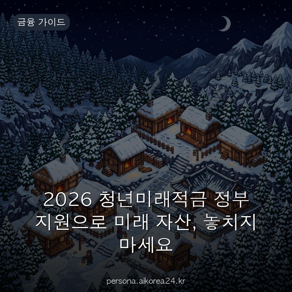 2026 청년미래적금 정부 지원으로 미래 자산, 놓치지 마세요