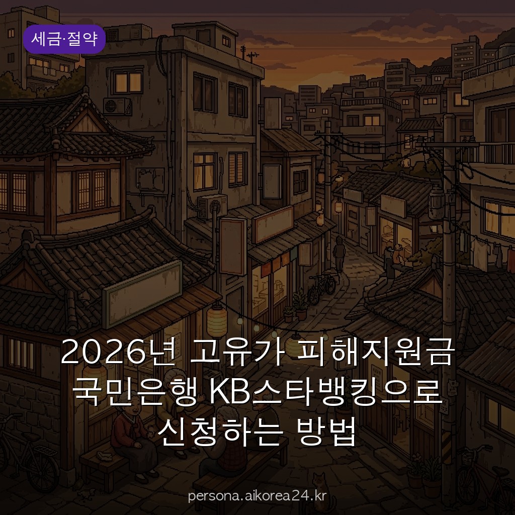 2026년 고유가 피해지원금 국민은행 KB스타뱅킹으로 신청하는 방법