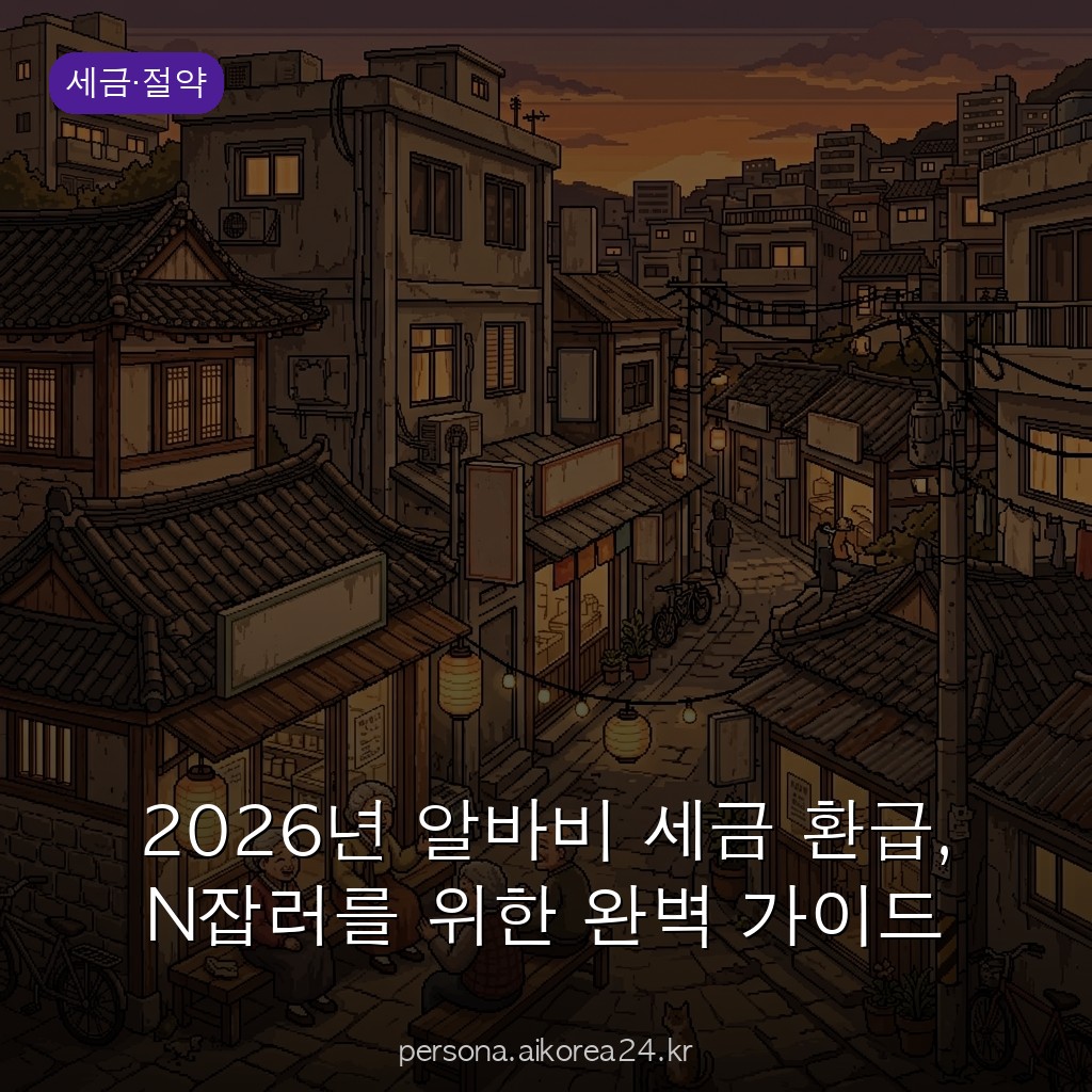 2026년 알바비 세금 환급, N잡러를 위한 완벽 가이드