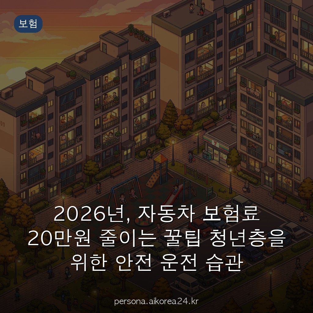 2026년, 자동차 보험료 20만원 줄이는 꿀팁 청년층을 위한 안전 운전 습관