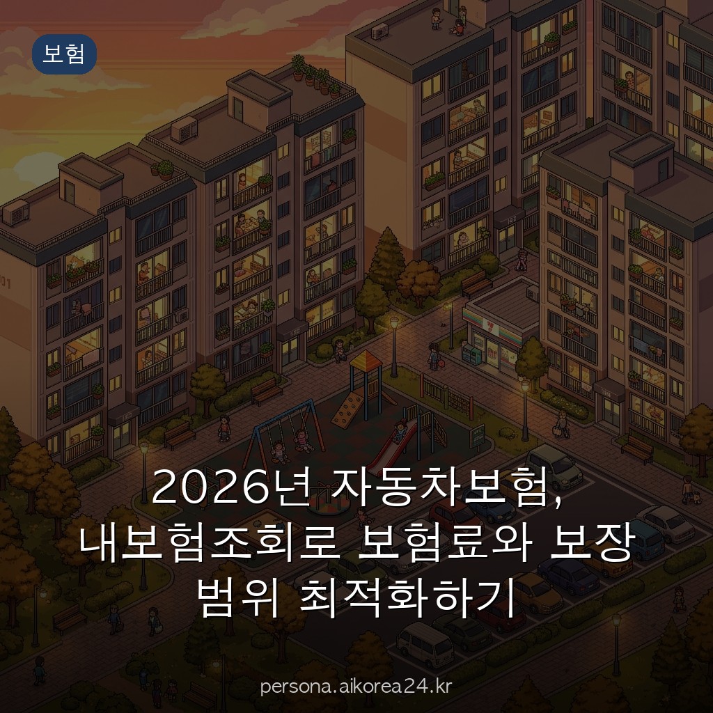 2026년 자동차보험, 내보험조회로 보험료와 보장 범위 최적화하기