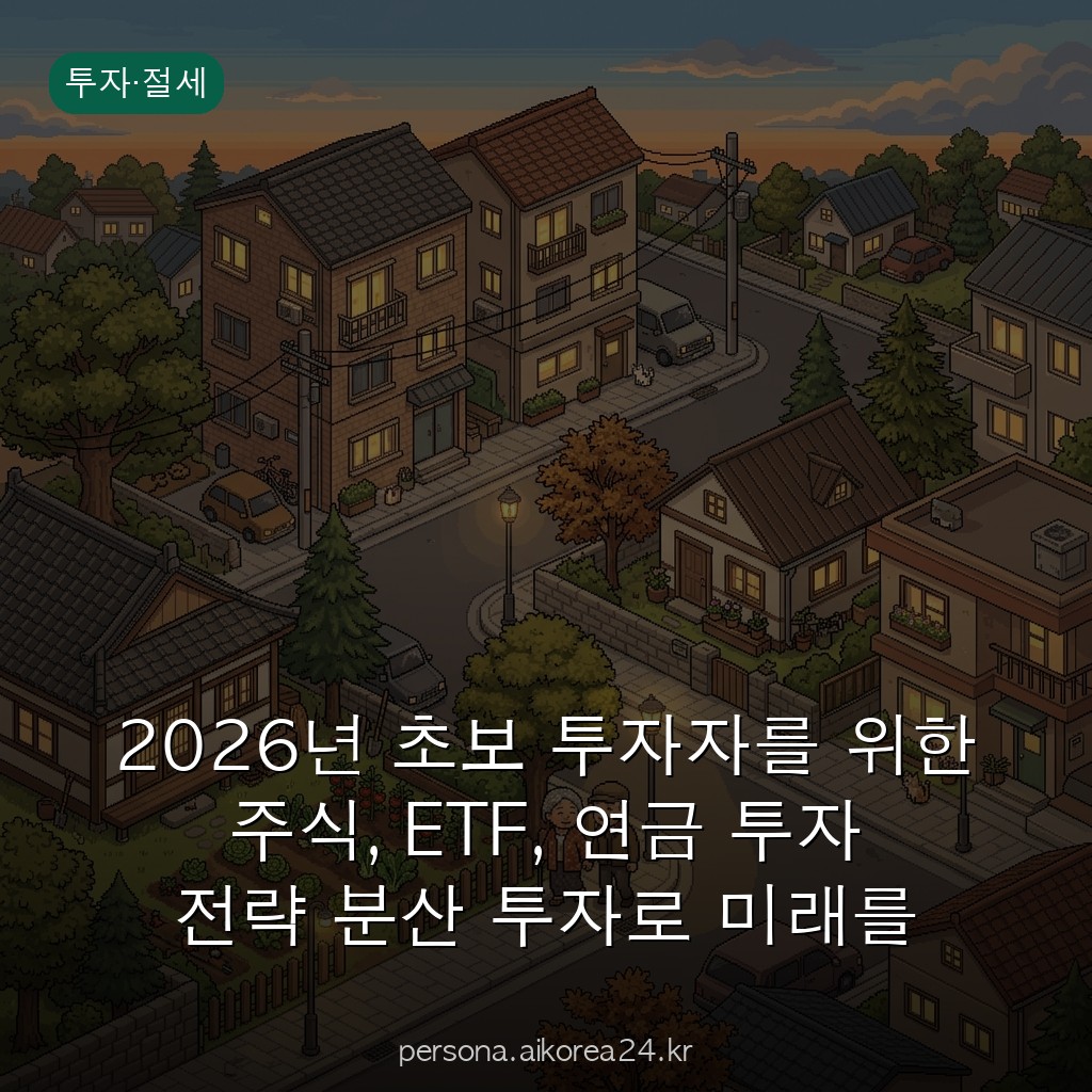2026년 초보 투자자를 위한 주식, ETF, 연금 투자 전략 분산 투자로 미래를 설계하세요