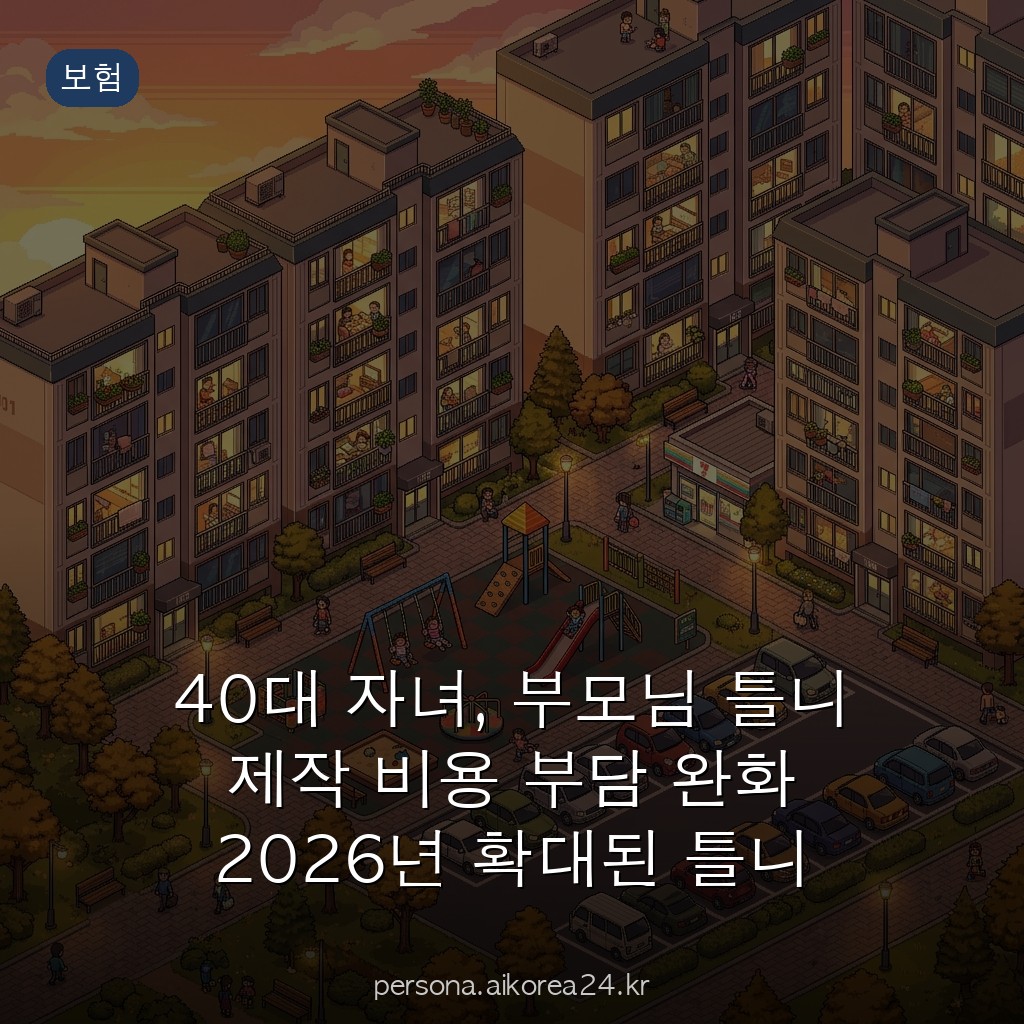 40대 자녀, 부모님 틀니 제작 비용 부담 완화 2026년 확대된 틀니 건강보험 활용법