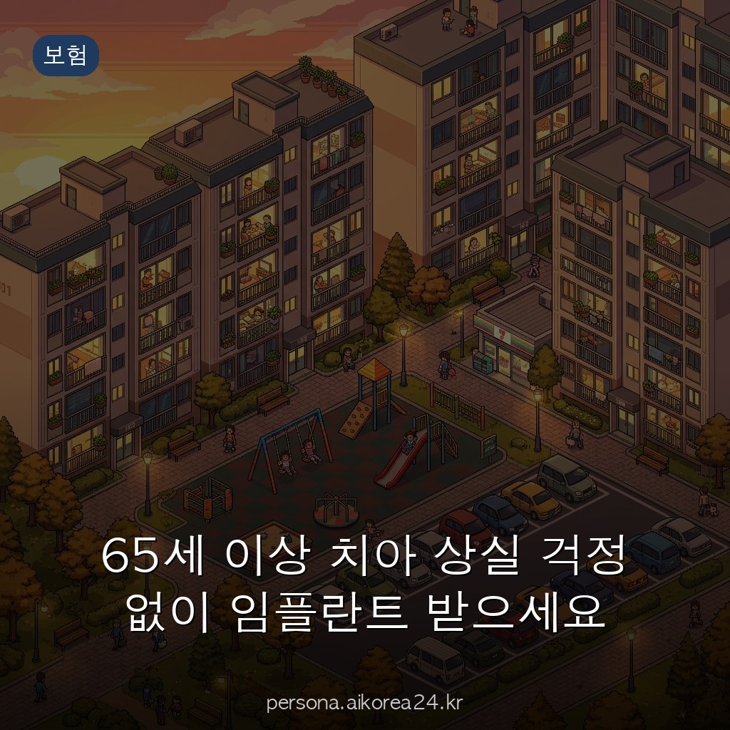 65세 이상 치아 상실 걱정 없이 임플란트 받으세요