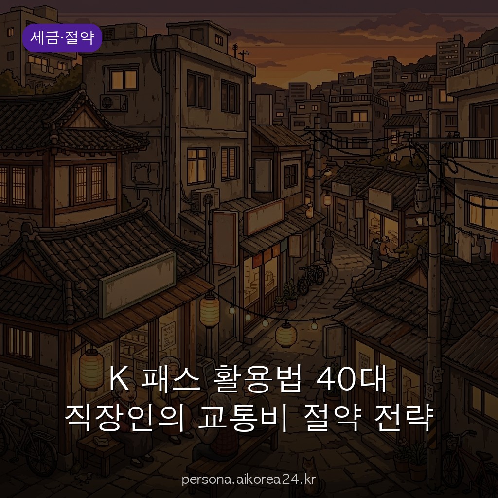 K 패스 활용법 40대 직장인의 교통비 절약 전략