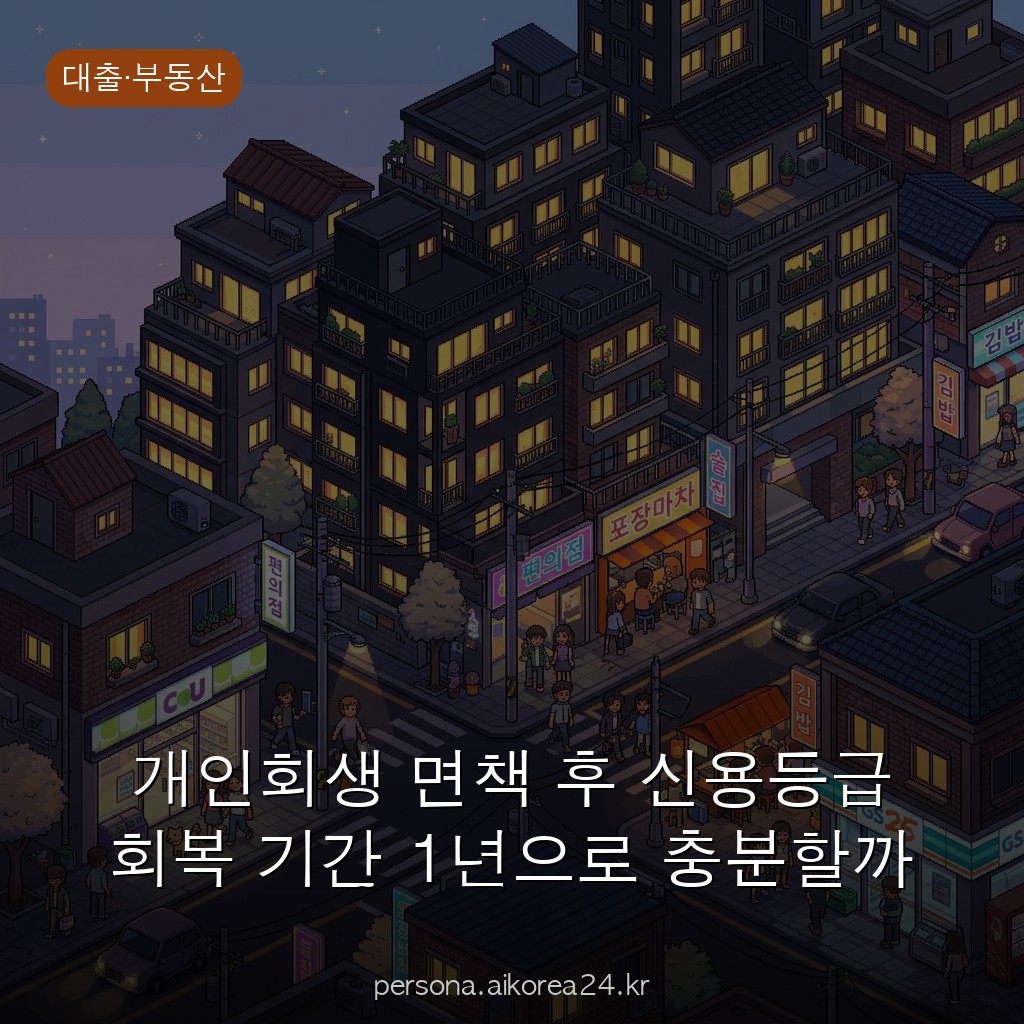 개인회생 면책 후 신용등급 회복 기간 1년으로 충분할까
