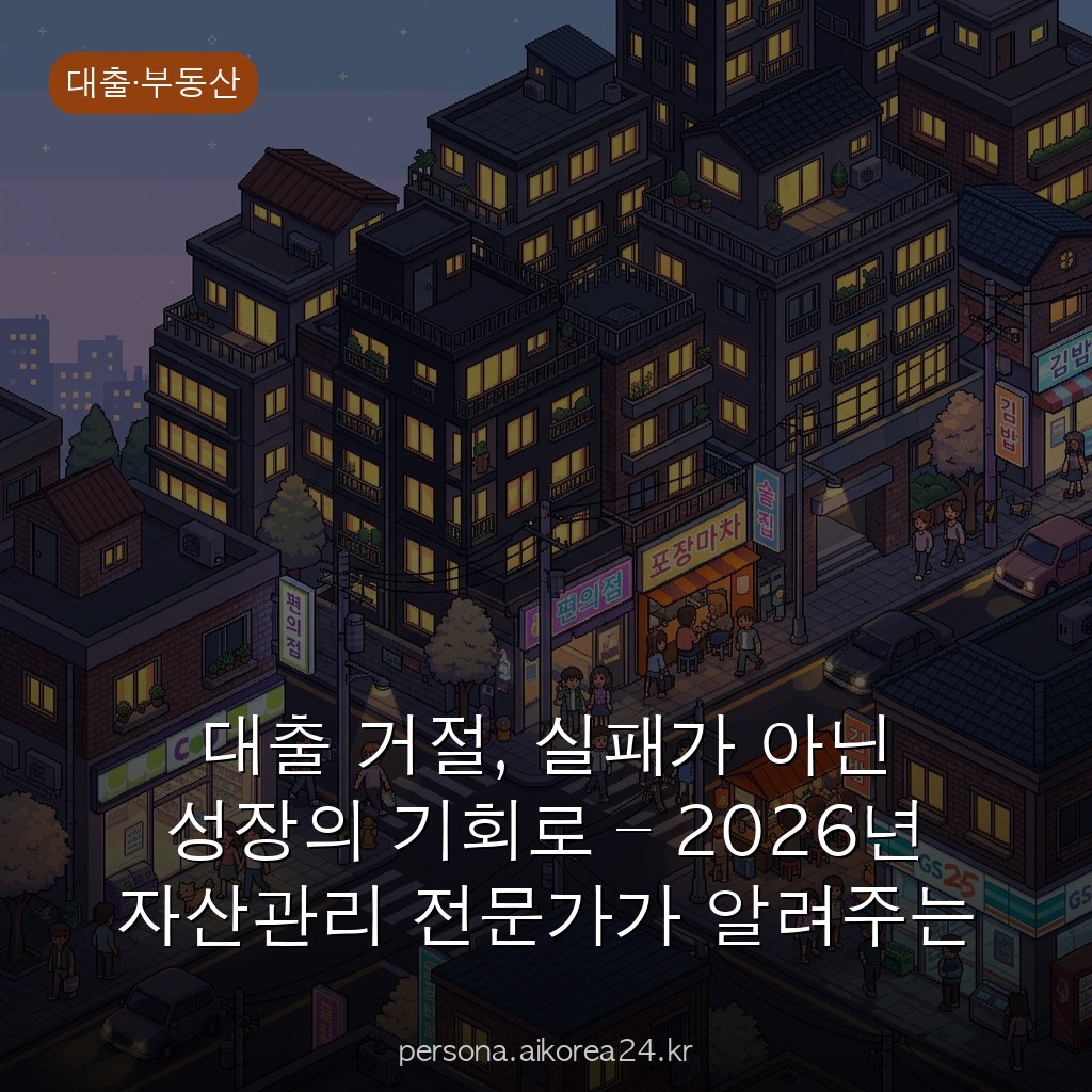 대출 거절, 실패가 아닌 성장의 기회로 – 2026년 자산관리 전문가가 알려주는 대처 전략