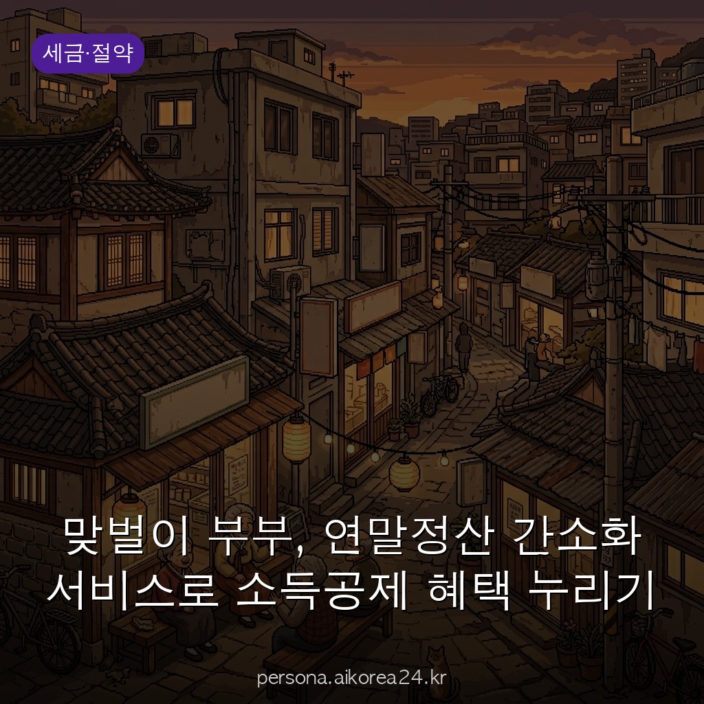 맞벌이 부부, 연말정산 간소화 서비스로 소득공제 혜택 누리기
