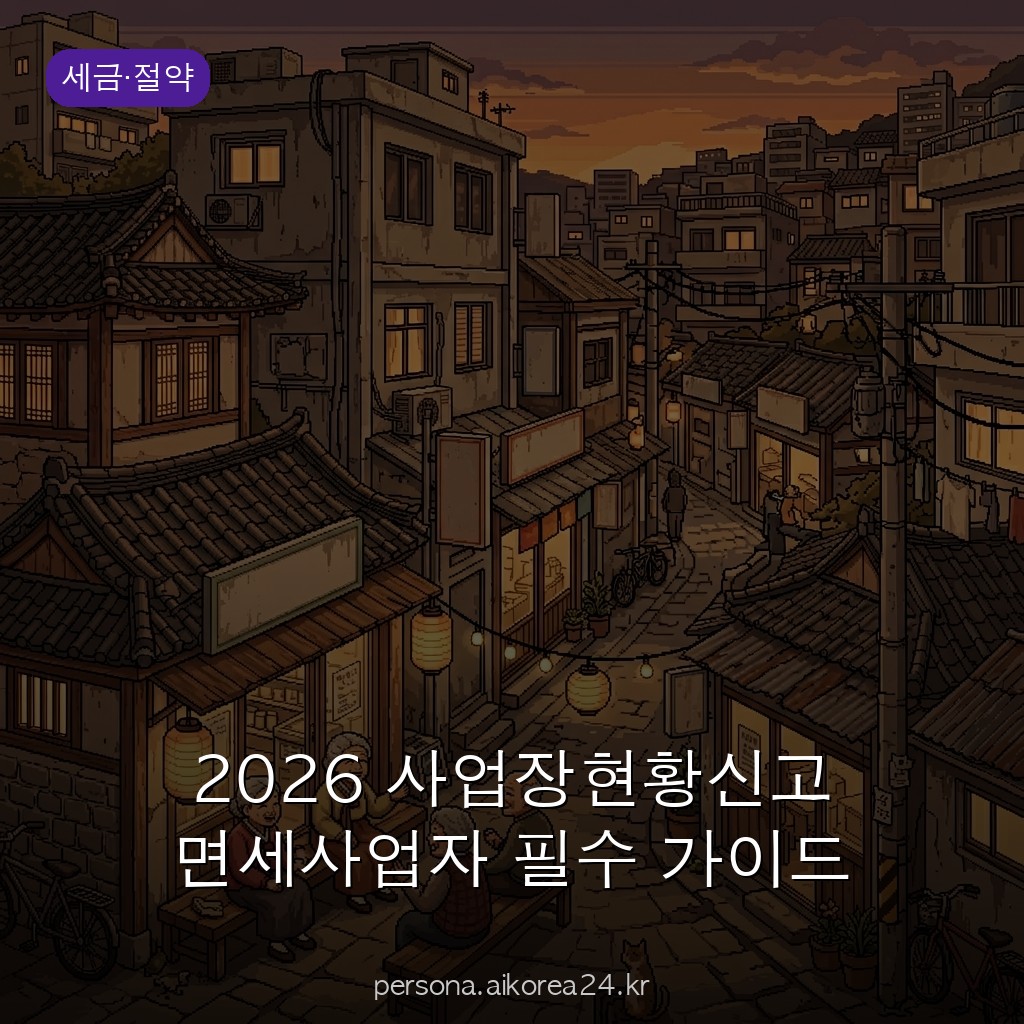 2026 사업장현황신고 면세사업자 필수 가이드