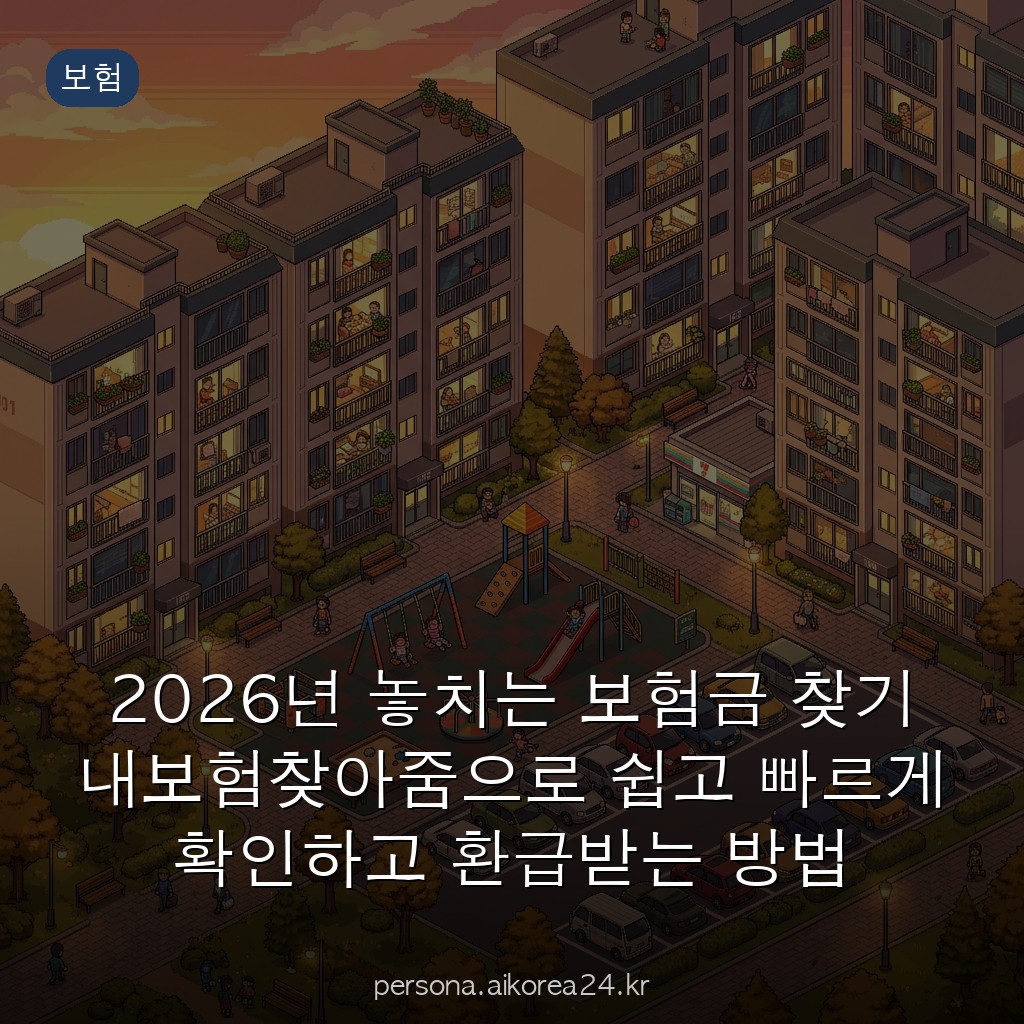 2026년 놓치는 보험금 찾기 내보험찾아줌으로 쉽고 빠르게 확인하고 환급받는 방법