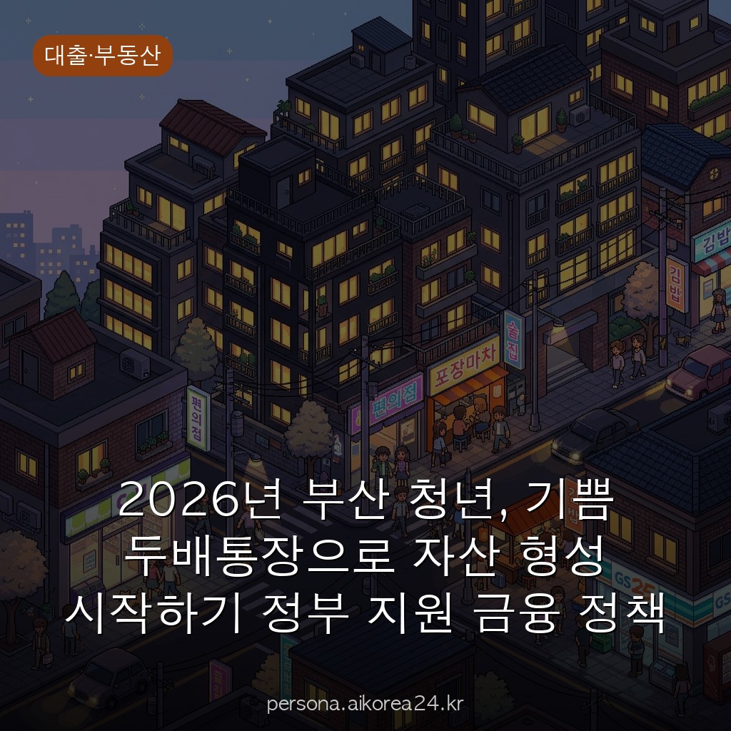 2026년 부산 청년, 기쁨 두배통장으로 자산 형성 시작하기 정부 지원 금융 정책 완전 분석