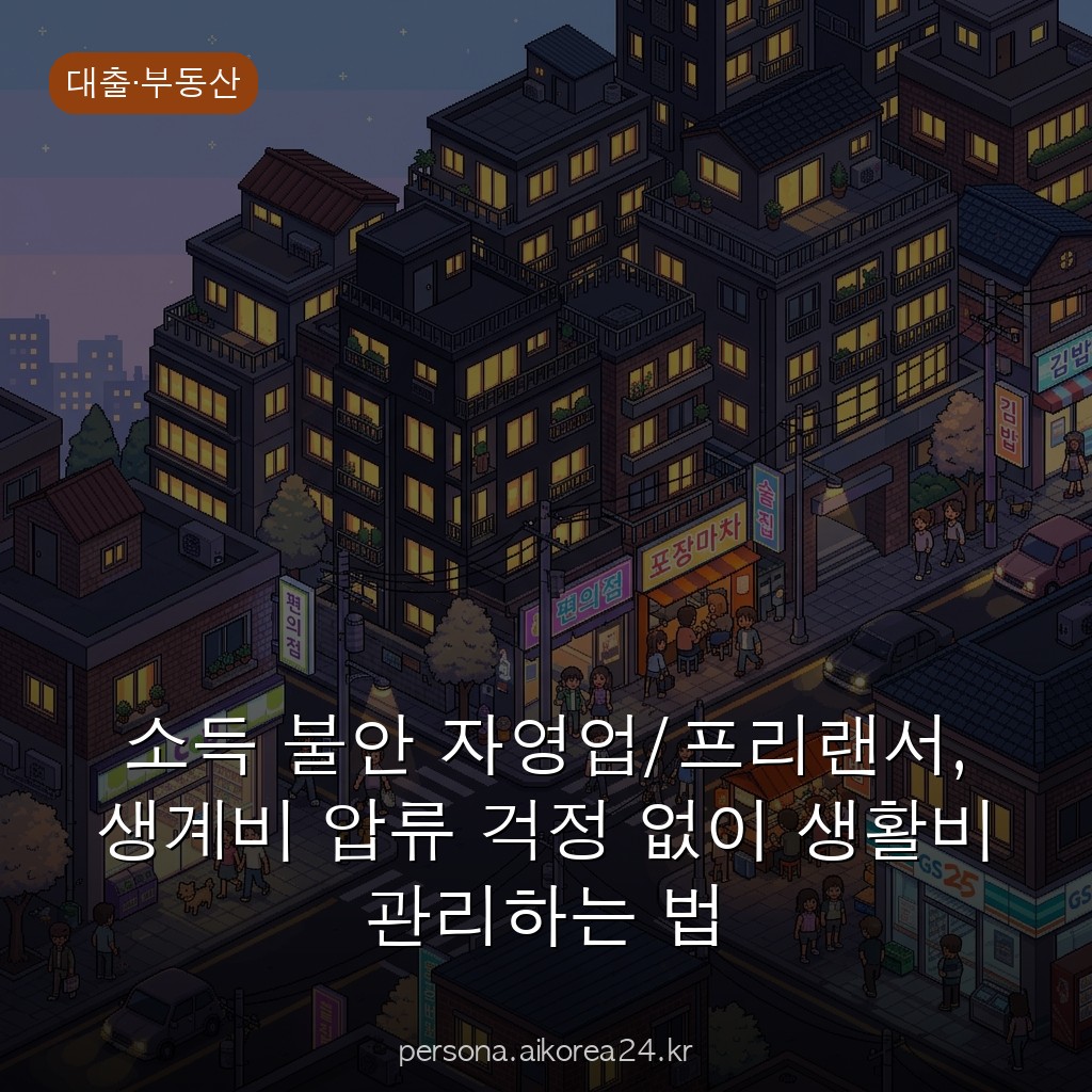 소득 불안 자영업/프리랜서, 생계비 압류 걱정 없이 생활비 관리하는 법