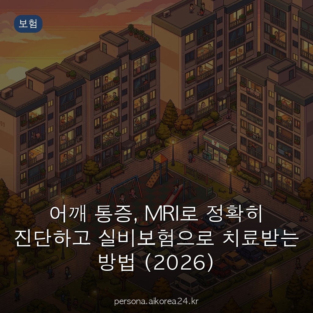 어깨 통증, MRI로 정확히 진단하고 실비보험으로 치료받는 방법 (2026)
