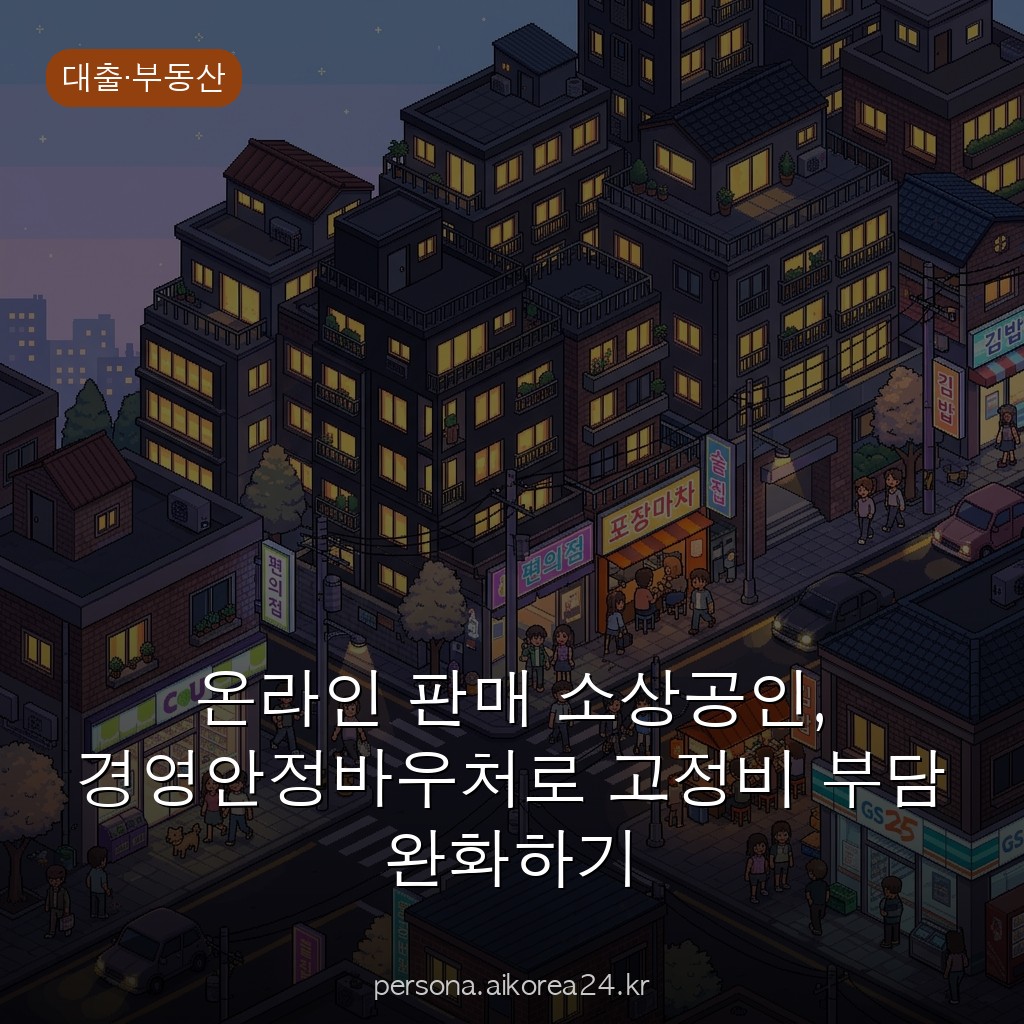온라인 판매 소상공인, 경영안정바우처로 고정비 부담 완화하기