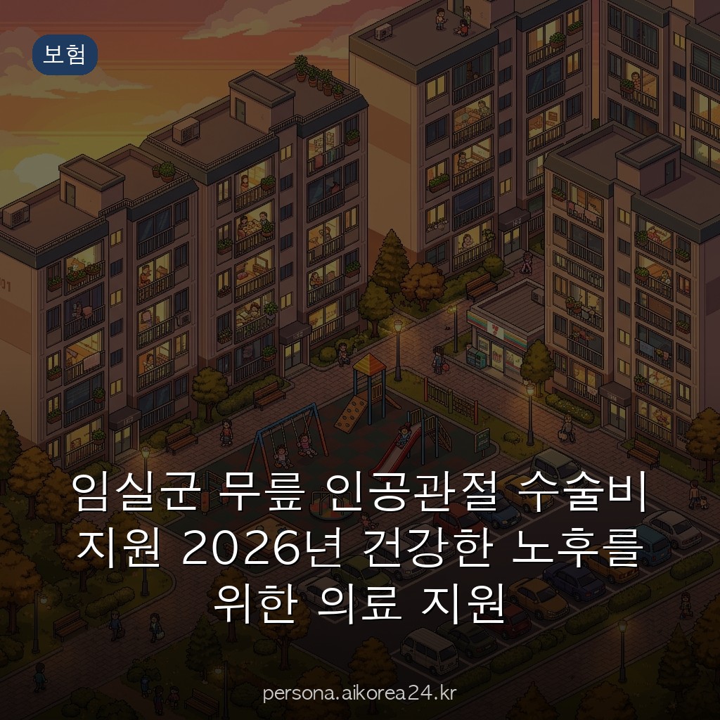 임실군 무릎 인공관절 수술비 지원 2026년 건강한 노후를 위한 의료 지원