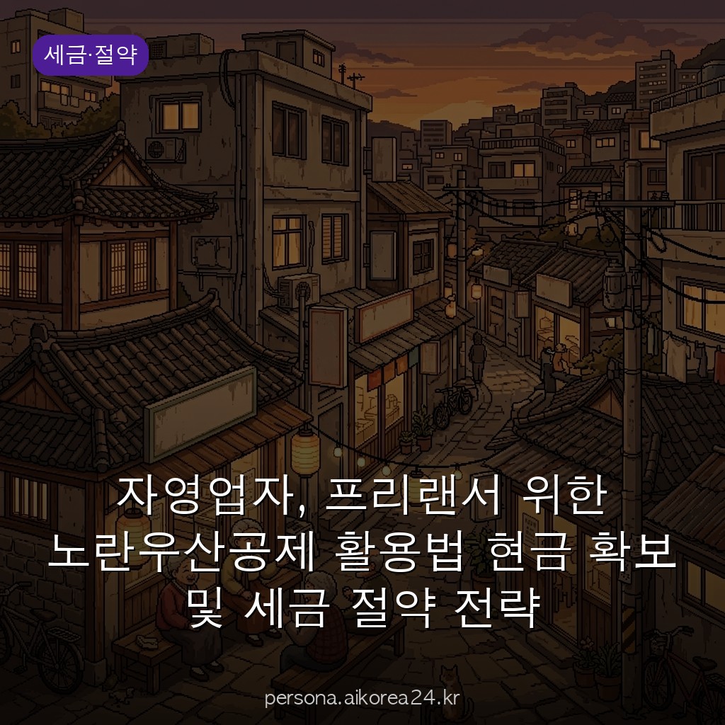 자영업자, 프리랜서 위한 노란우산공제 활용법 현금 확보 및 세금 절약 전략 (2026)