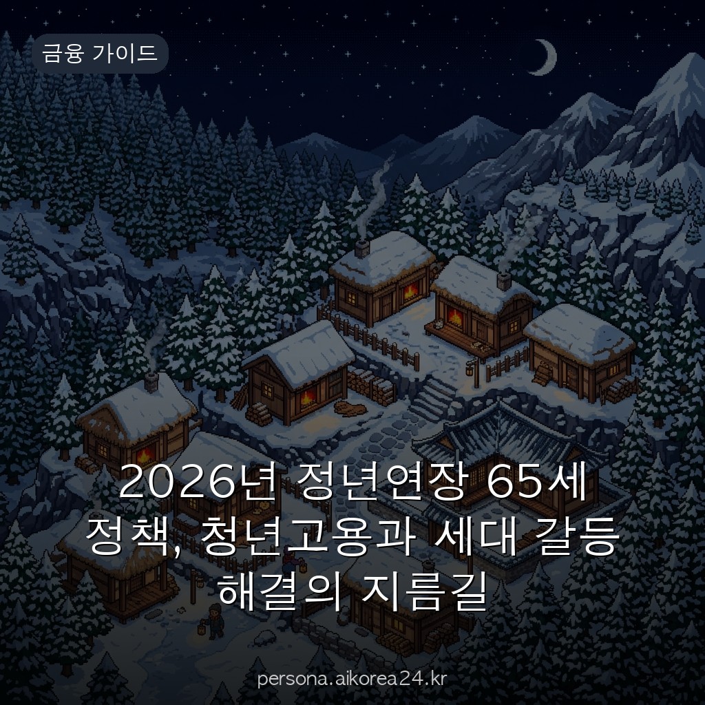 2026년 정년연장 65세 정책, 청년고용과 세대 갈등 해결의 지름길
