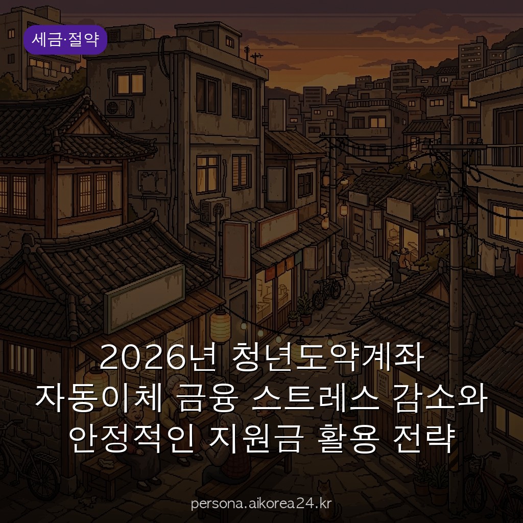 2026년 청년도약계좌 자동이체 금융 스트레스 감소와 안정적인 지원금 활용 전략