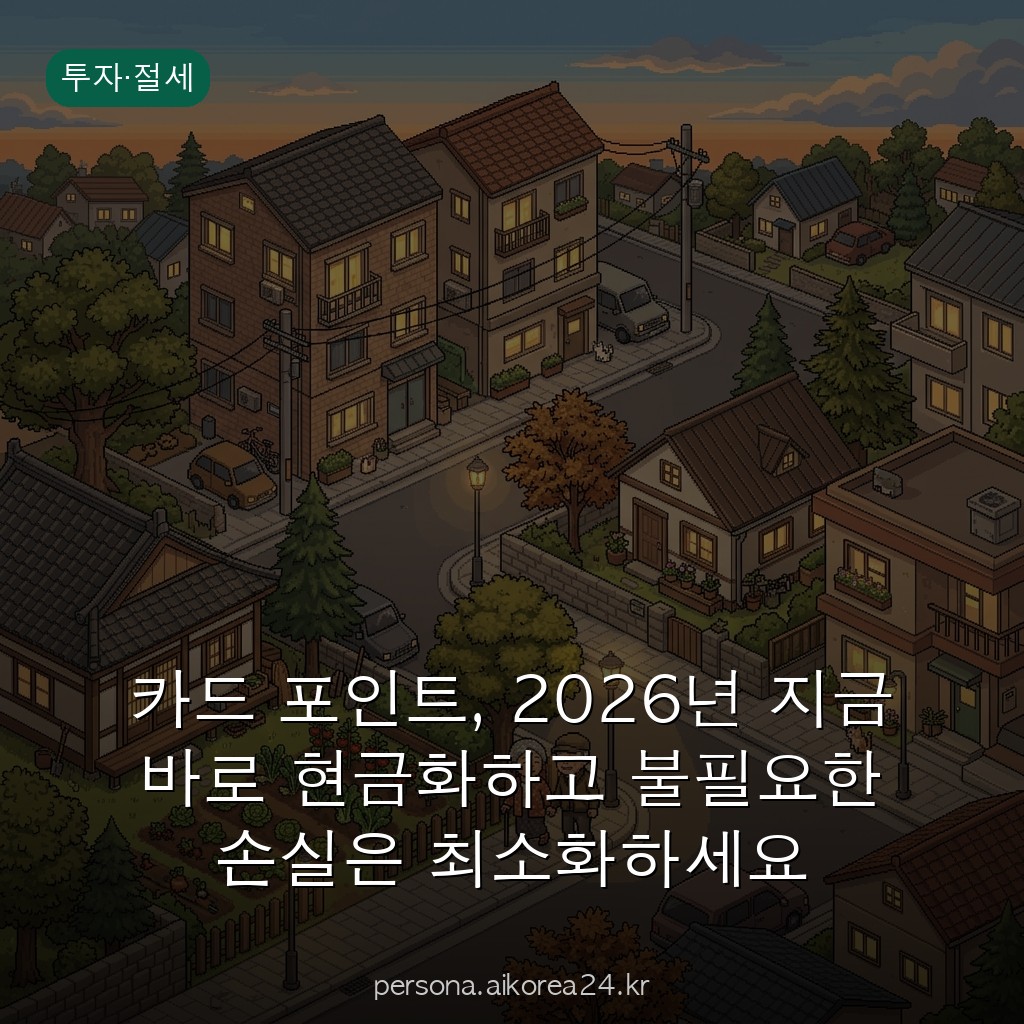 카드 포인트, 2026년 지금 바로 현금화하고 불필요한 손실은 최소화하세요