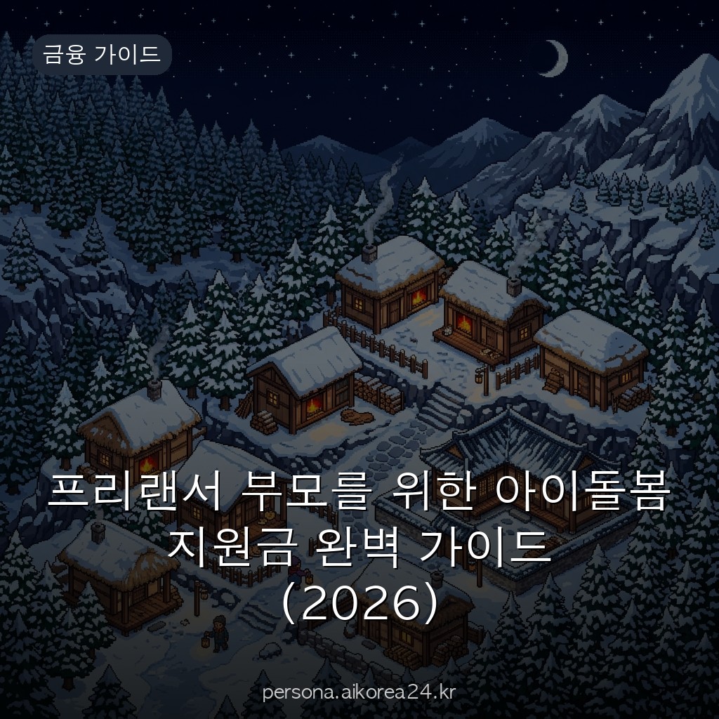프리랜서 부모를 위한 아이돌봄 지원금 완벽 가이드 (2026)
