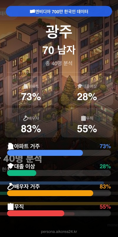 광주 70대이상 남자 페르소나 카드