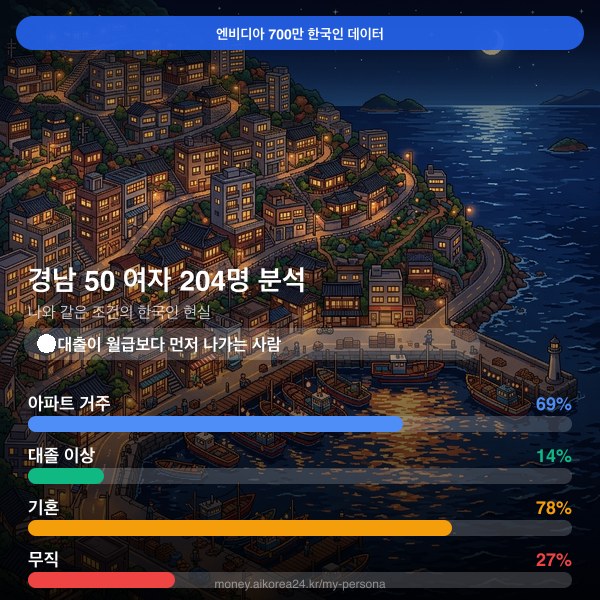 경남 50대 여자 페르소나 카드