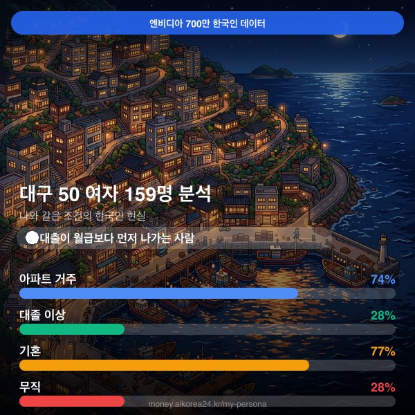 대구 50대 여자 페르소나 카드