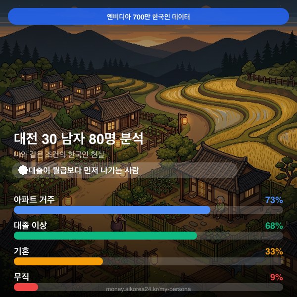 대전 30대 남자 페르소나 카드