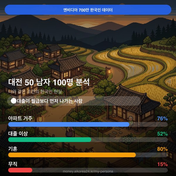 대전 50대 남자 페르소나 카드