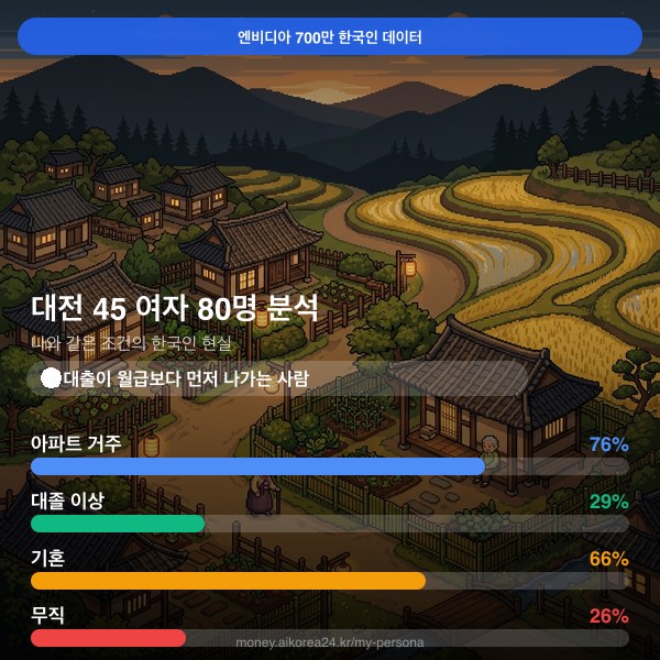 대전 40대 여자 페르소나 카드