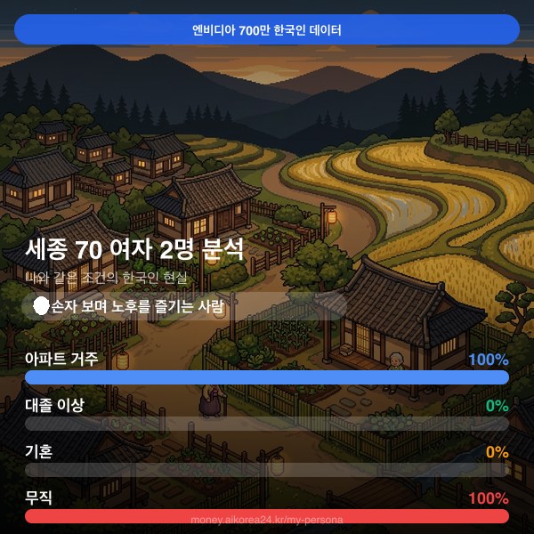 세종 70대이상 여자 페르소나 카드