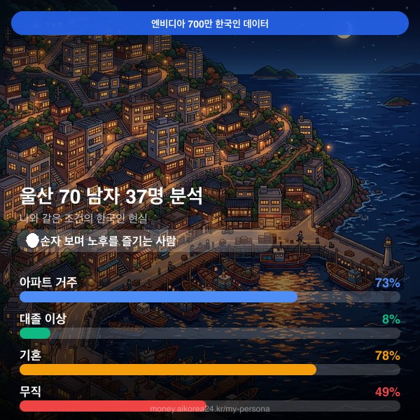 울산 70대이상 남자 페르소나 카드