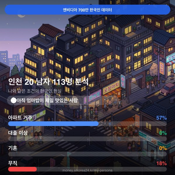 인천 20대 남자 페르소나 카드