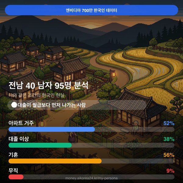 전남 40대 남자 페르소나 카드