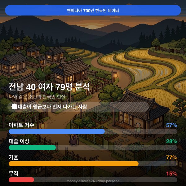 전남 40대 여자 페르소나 카드