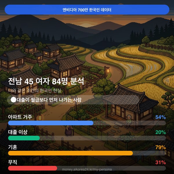 전남 40대 여자 페르소나 카드
