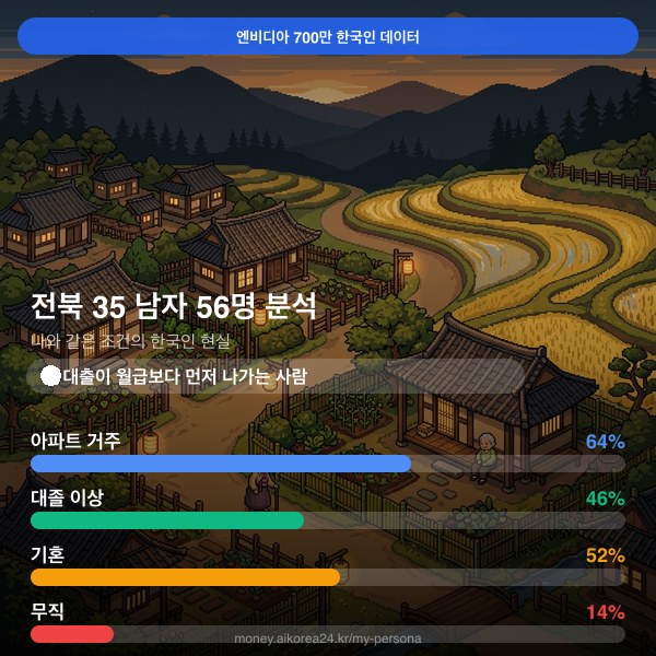 전북 30대 남자 페르소나 카드