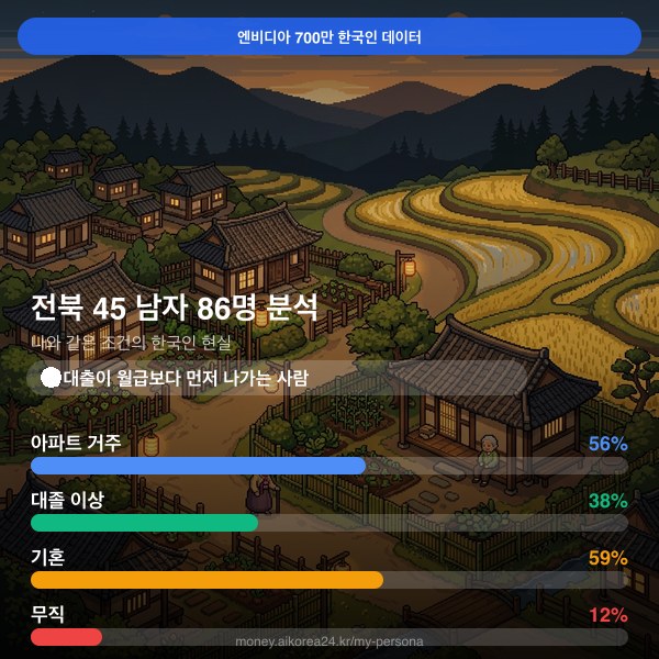 전북 40대 남자 페르소나 카드