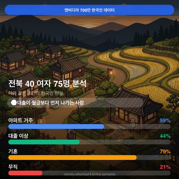 전북 40대 여자 페르소나 카드