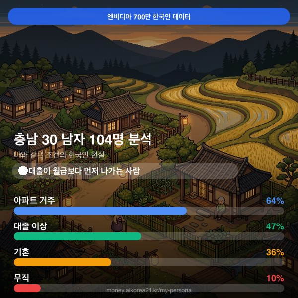 충남 30대 남자 페르소나 카드
