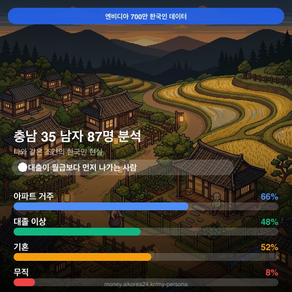 충남 30대 남자 페르소나 카드