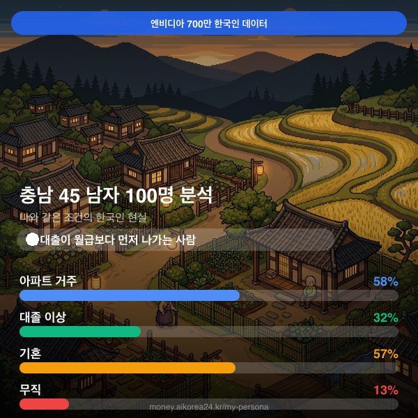 충남 40대 남자 페르소나 카드