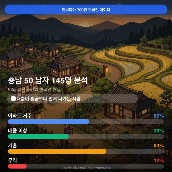 충남 50대 남자 페르소나 카드