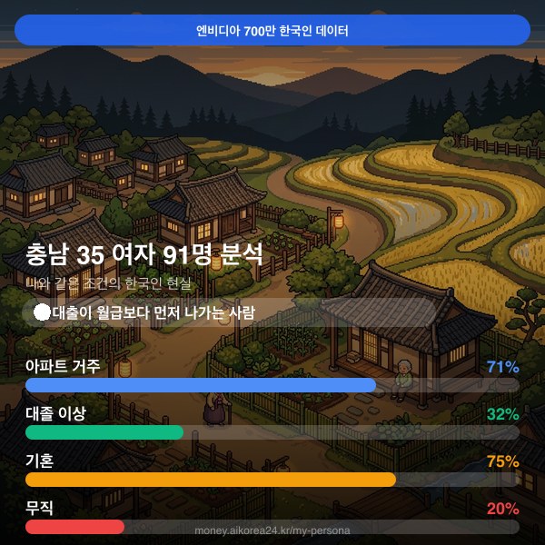 충남 30대 여자 페르소나 카드