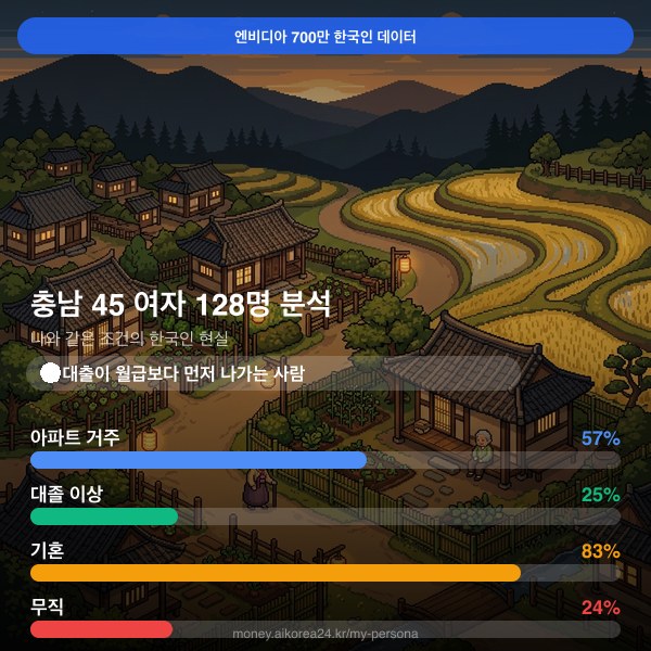 충남 40대 여자 페르소나 카드